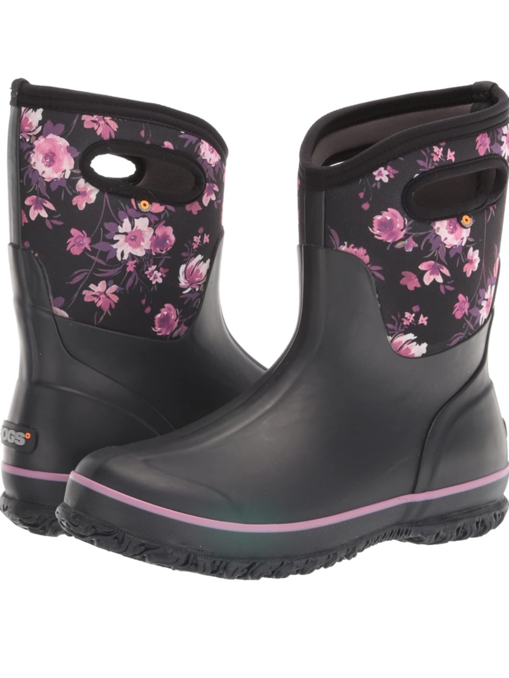 Genuine Bogs Women's Neoprene Boots with Pink Floral Print